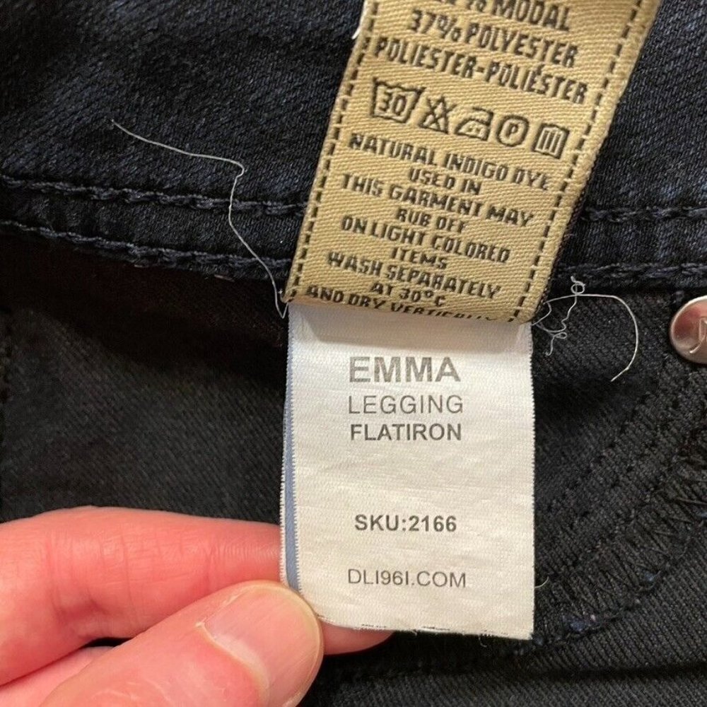DL1961 Emma Legging Skinny Jeans Flatiron Dark Blue Stretchy - Picture 10 of 12
